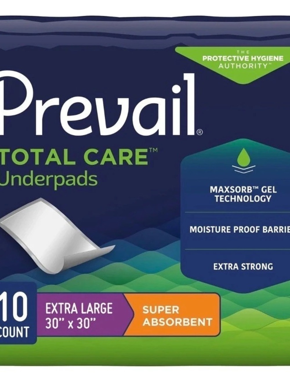 Prevail Total Care Underpads